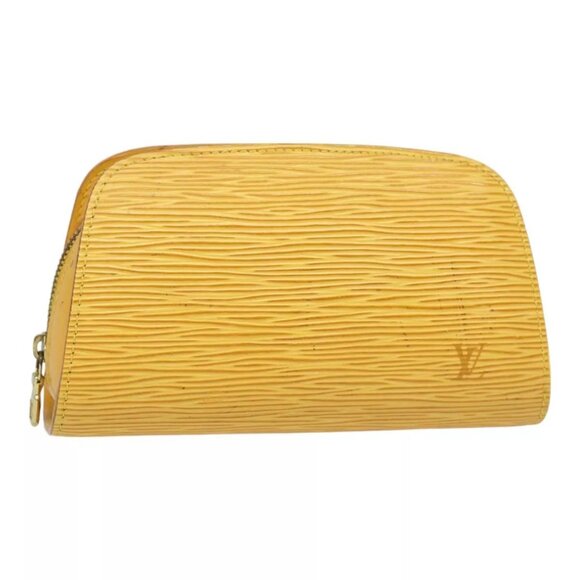 LOUIS VUITTON Epi Dauphine PM Pouch Yellow - Picture 1 of 16